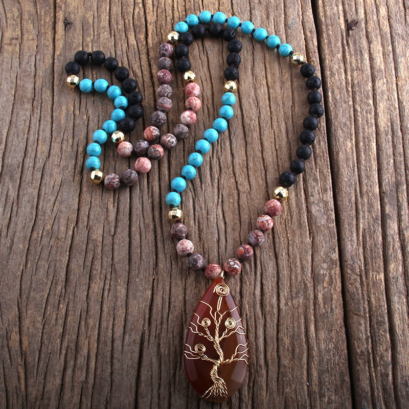 Bohemian Natural Stone Necklace - The Witchy Gypsy