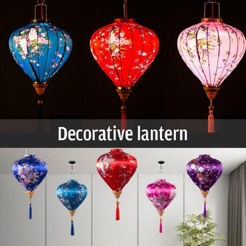 Flower Printed Hanging Cloth Lantern - The Witchy Gypsy