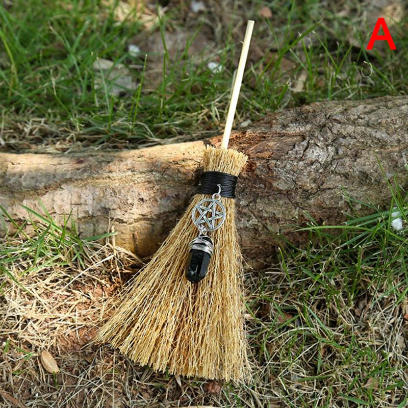 Wiccan Celtic Pentagram Mini Witch Broom - The Witchy Gypsy