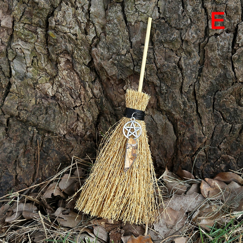 Wiccan Celtic Pentagram Mini Witch Broom - The Witchy Gypsy