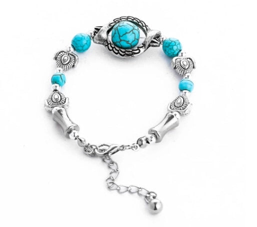 Bohemian Vintage Metal Stone Bracelet - The Witchy Gypsy