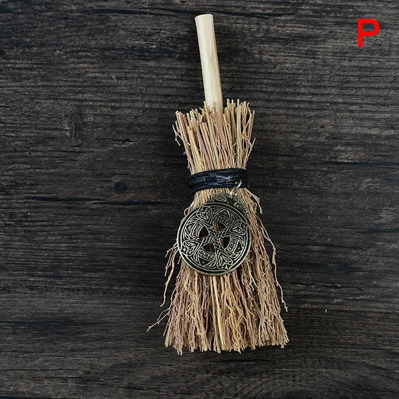 Wiccan Celtic Pentagram Mini Witch Broom - The Witchy Gypsy