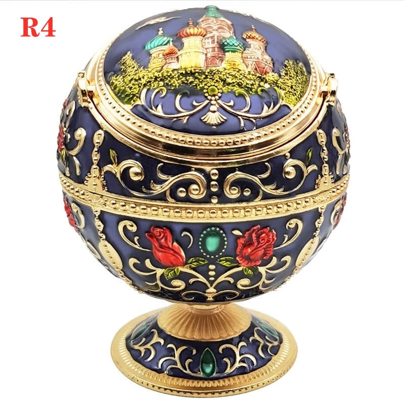 Vintage Flower Pattern Globe Ashtray - The Witchy Gypsy