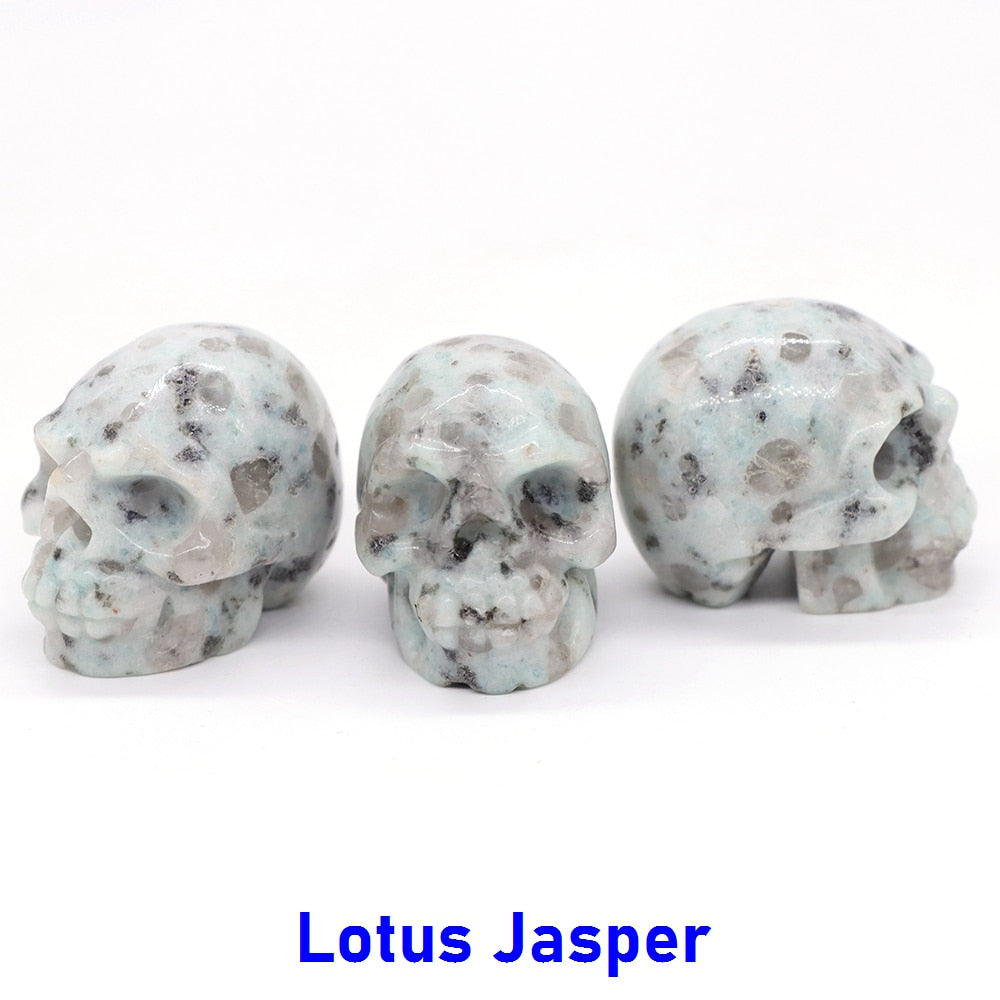1.5 Skull Statue Natural Stone Skull - The Witchy Gypsy