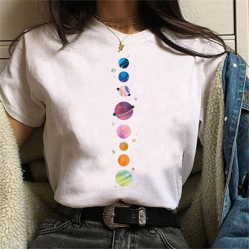 Universe planets Print Tshirt - The Witchy Gypsy