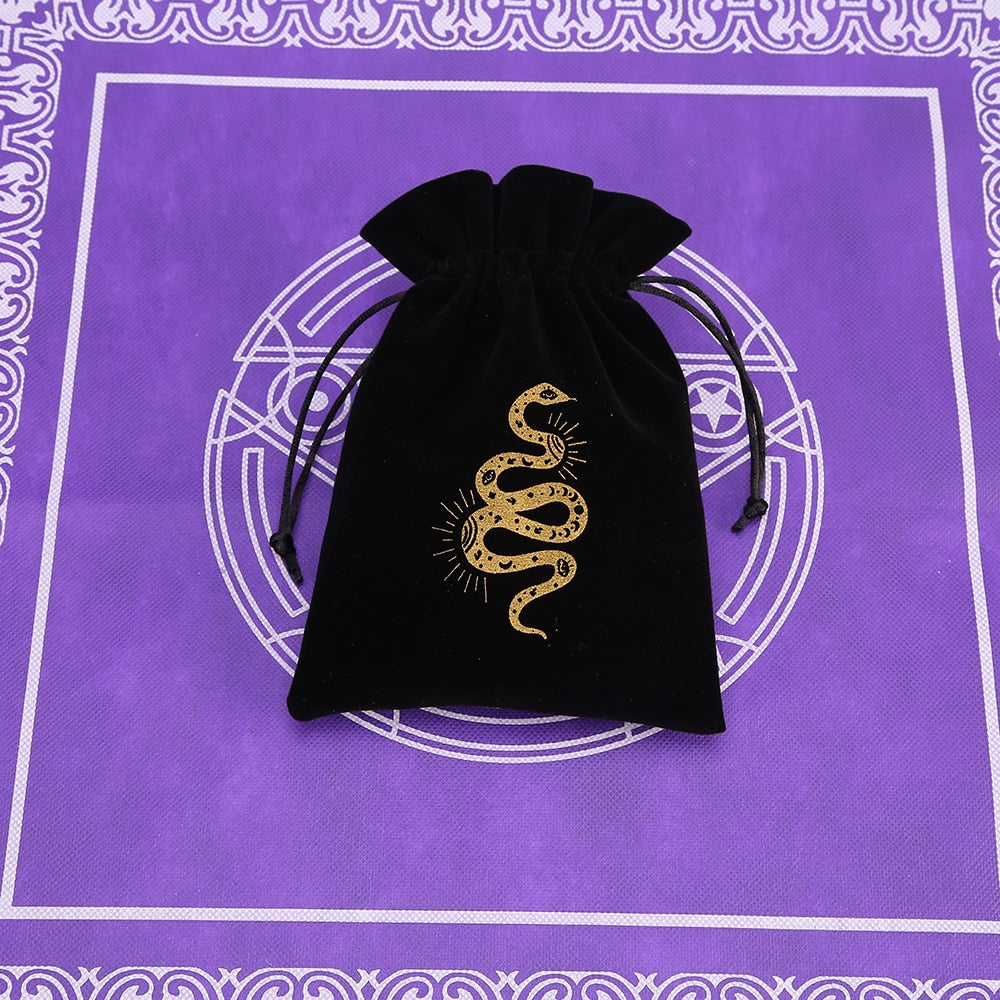 Black Velvet Moon Phase Tarots Cards Bag - The Witchy Gypsy