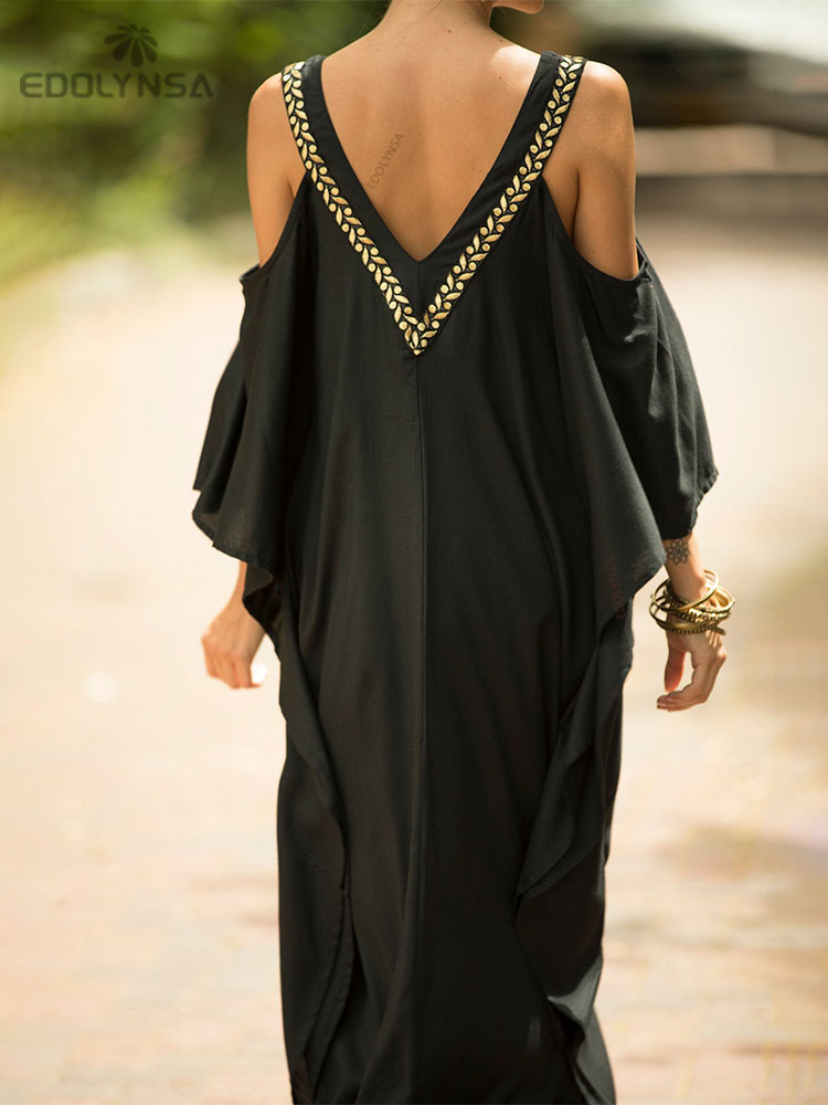 Bat Sleeve Summer Dress, Plus Size Women Beachwear, Kaftan - The Witchy Gypsy