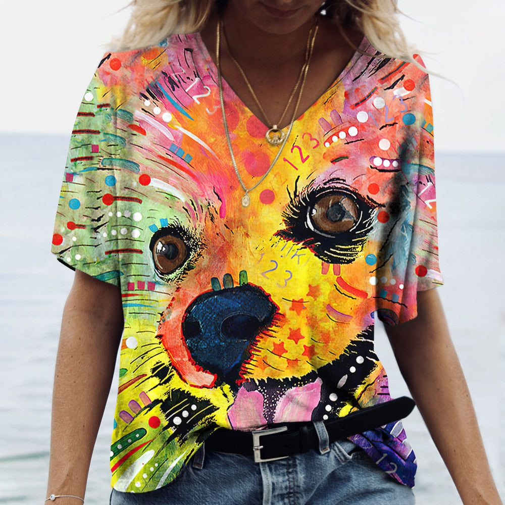 Bohemian Cute Dog Psychedelic Tshirt The Witchy Gypsy