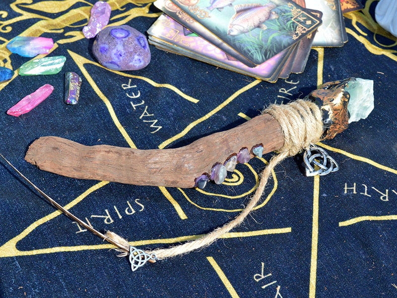 Crystal branch wiccan wand - The Witchy Gypsy