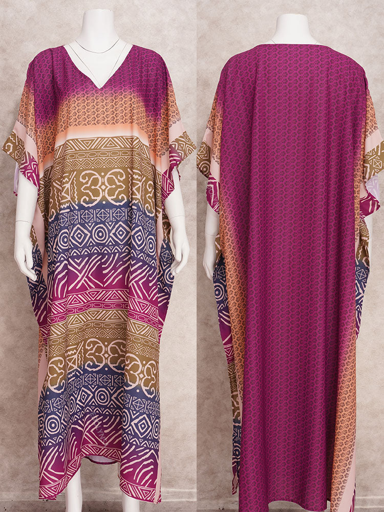 Multicolored Bohemian Printed Long Kaftan  - The Witchy Gypsy