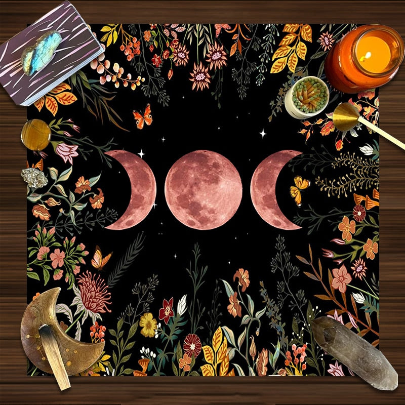 Moonlight Garden Tarot Alter Cloth - The Witchy Gypsy