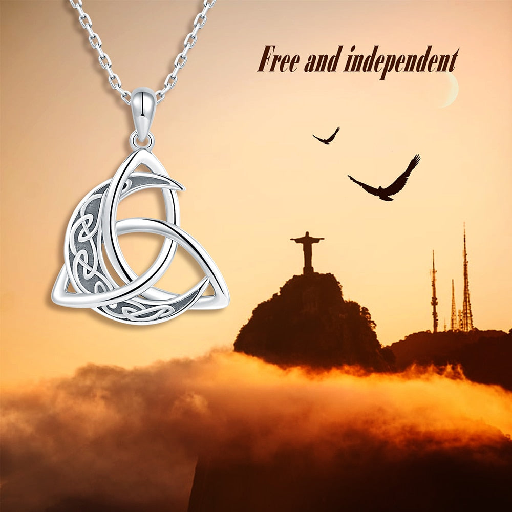 Irish Celtic Knot Moon Pendant Necklace - The Witchy Gypsy