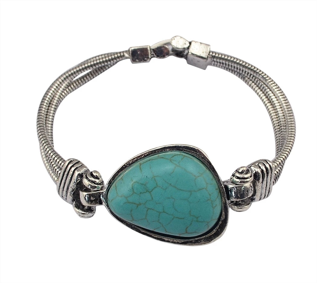 Bohemian Vintage Metal Stone Bracelet - The Witchy Gypsy