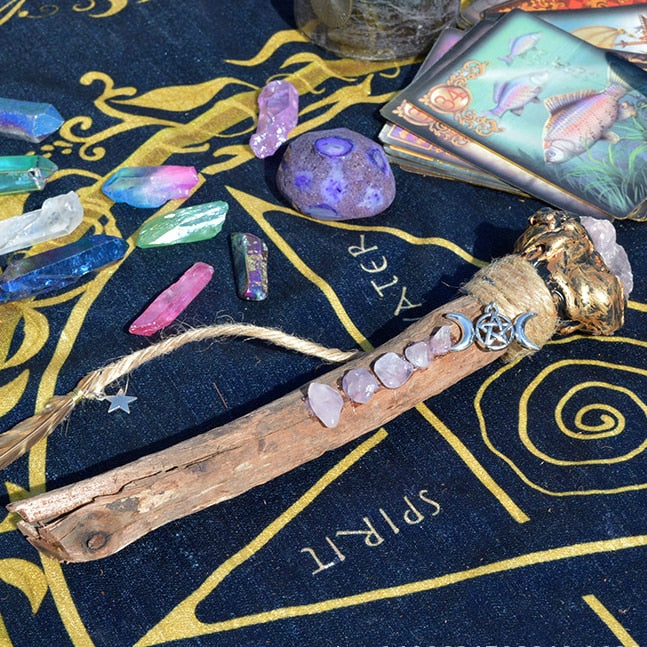 Crystal branch wiccan wand - The Witchy Gypsy