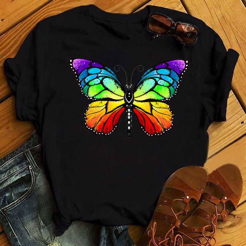 Colorful Butterfly Enfinity T Shirt - The Witchy Gypsy