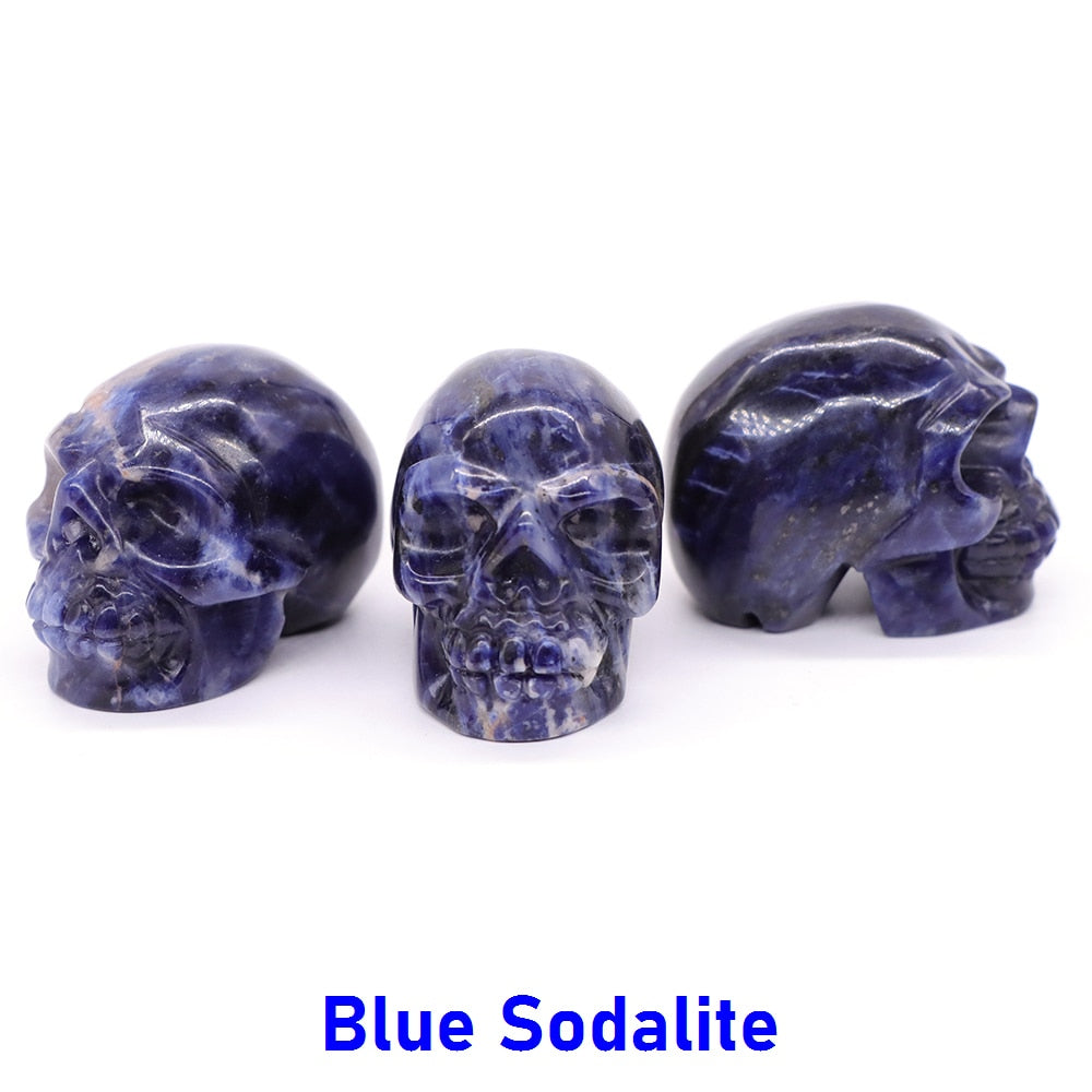 1.5 Skull Statue Natural Stone Skull - The Witchy Gypsy