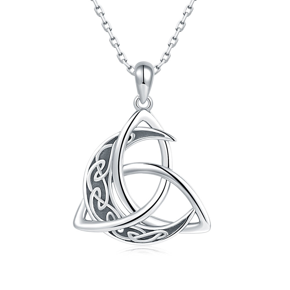 Irish Celtic Knot Moon Pendant Necklace - The Witchy Gypsy