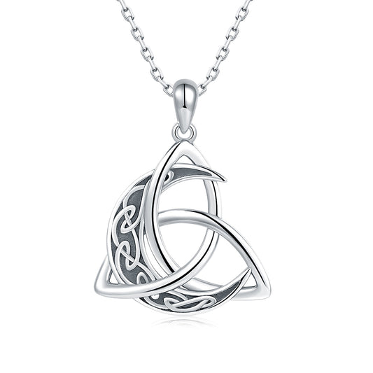 Irish Celtic Knot Moon Pendant Necklace - The Witchy Gypsy