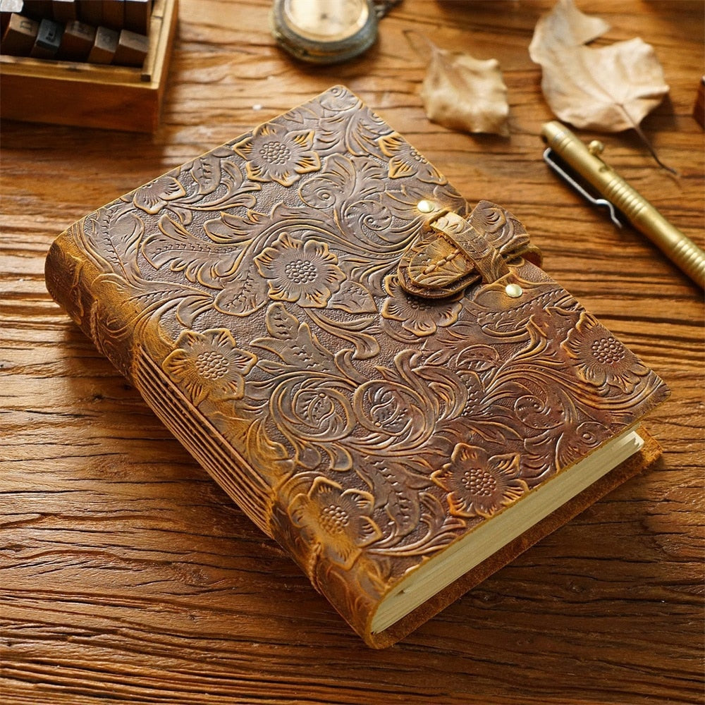 Genuine Leather Witchy Journal Lock Diary - The Witchy Gypsy