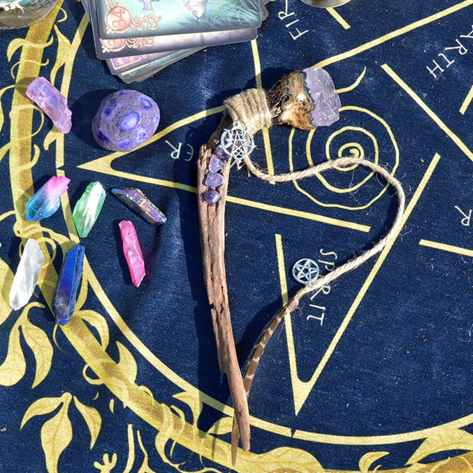 Crystal branch wiccan wand - The Witchy Gypsy