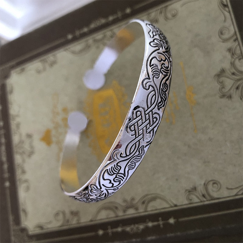 Vintage Cuff Tibetan Silver Plated Bangle - The Witchy Gypsy