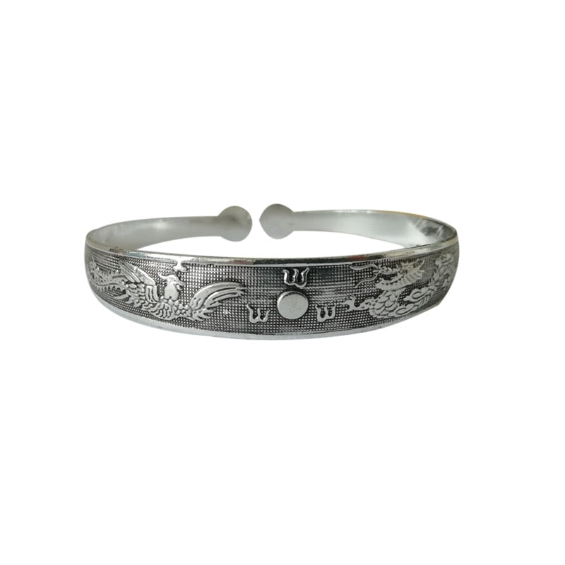 Vintage Cuff Tibetan Silver Plated Bangle - The Witchy Gypsy