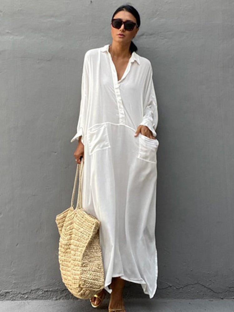 White Maxi Beach Dress - The Witchy Gypsy