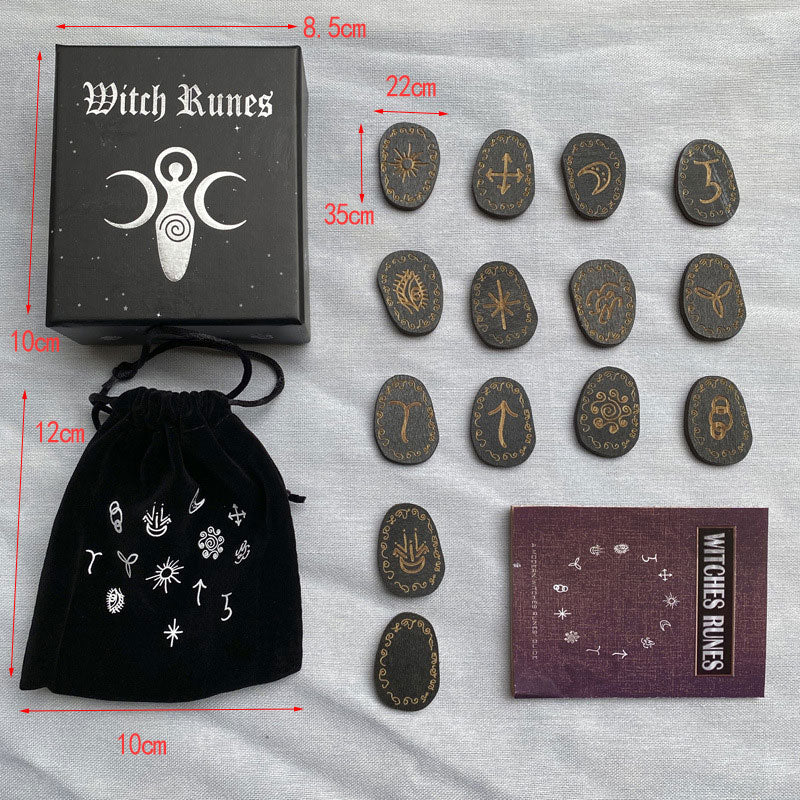 Witchcraft Wood Runes Stone & Tarot Set - The Witchy Gypsy