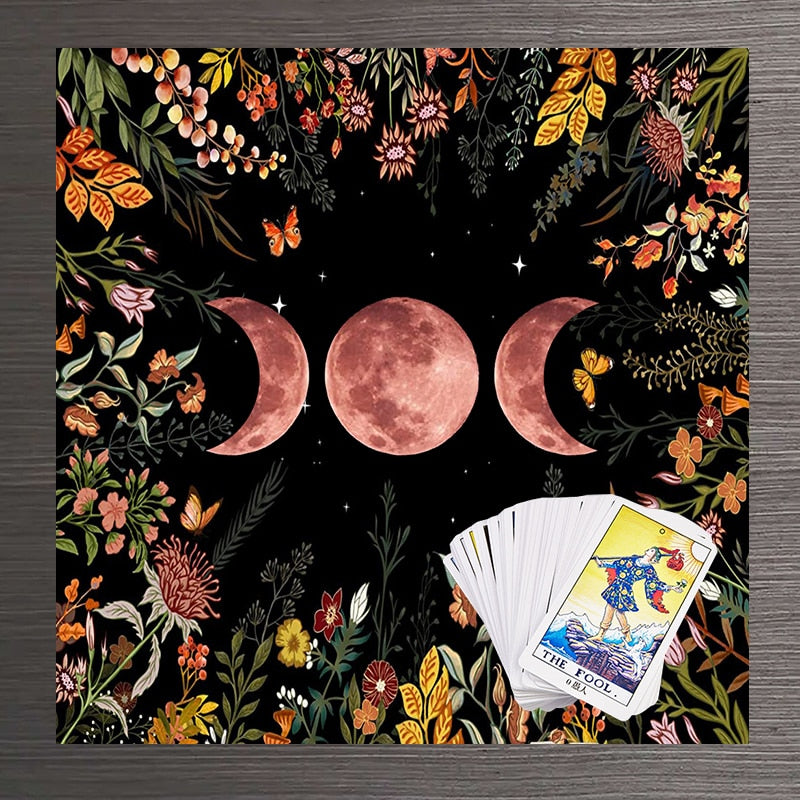 Moonlight Garden Tarot Alter Cloth - The Witchy Gypsy