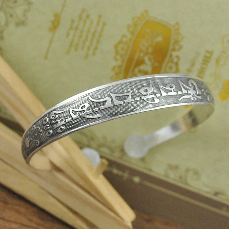 Vintage Cuff Tibetan Silver Plated Bangle - The Witchy Gypsy