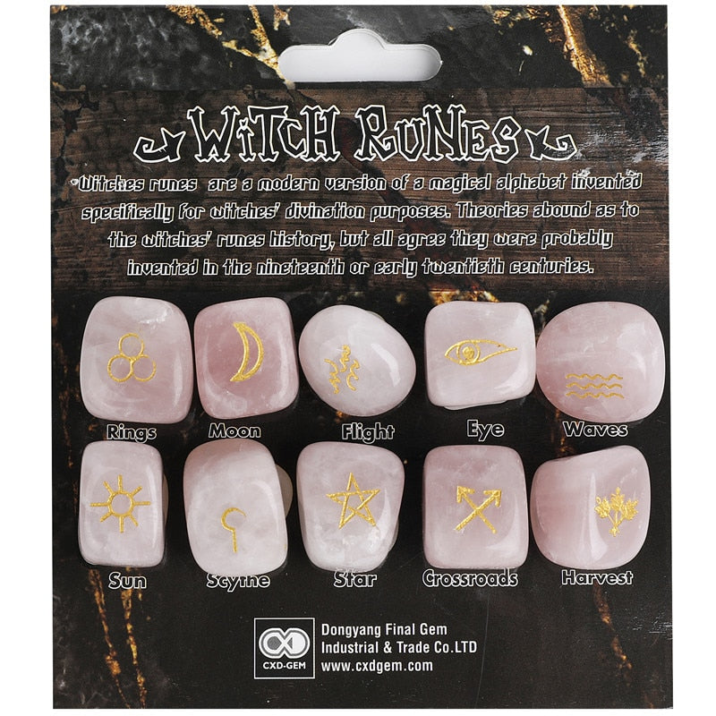 10pcs/set Pagan Runes Stones Set, Meditation accessories, Pagan gift - The Witchy Gypsy