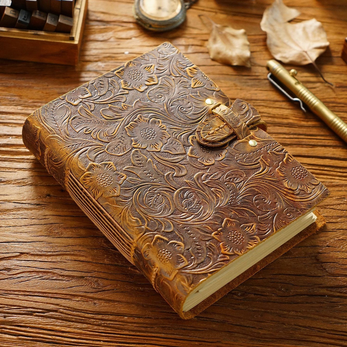 Genuine Leather Witchy Journal Lock Diary- The Witchy Gypsy