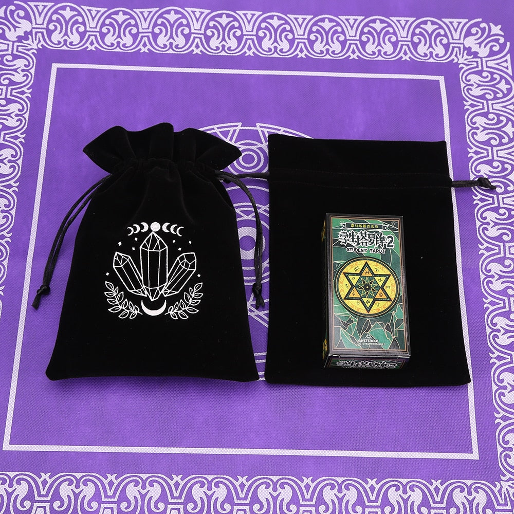 Black Velvet Moon Phase Tarots Cards Bag - The Witchy Gypsy