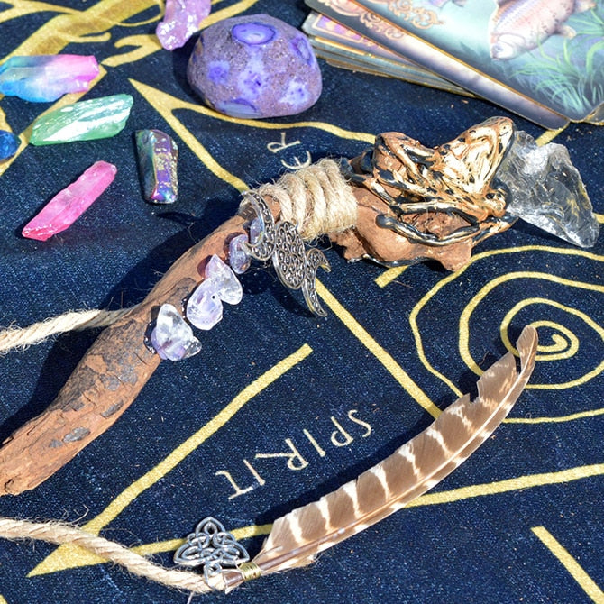 Crystal branch wiccan wand - The Witchy Gypsy