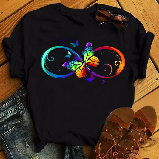 Colorful Butterfly Enfinity T Shirt - The Witchy Gypsy