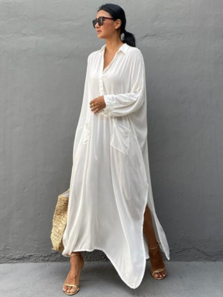 White Maxi Beach Dress - The Witchy Gypsy