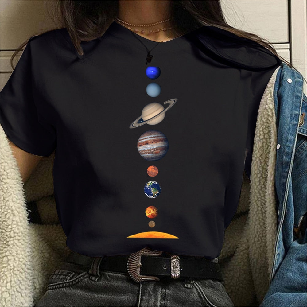 Universe planets Print Tshirt - The Witchy Gypsy