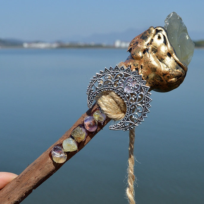 Crystal branch wiccan wand - The Witchy Gypsy