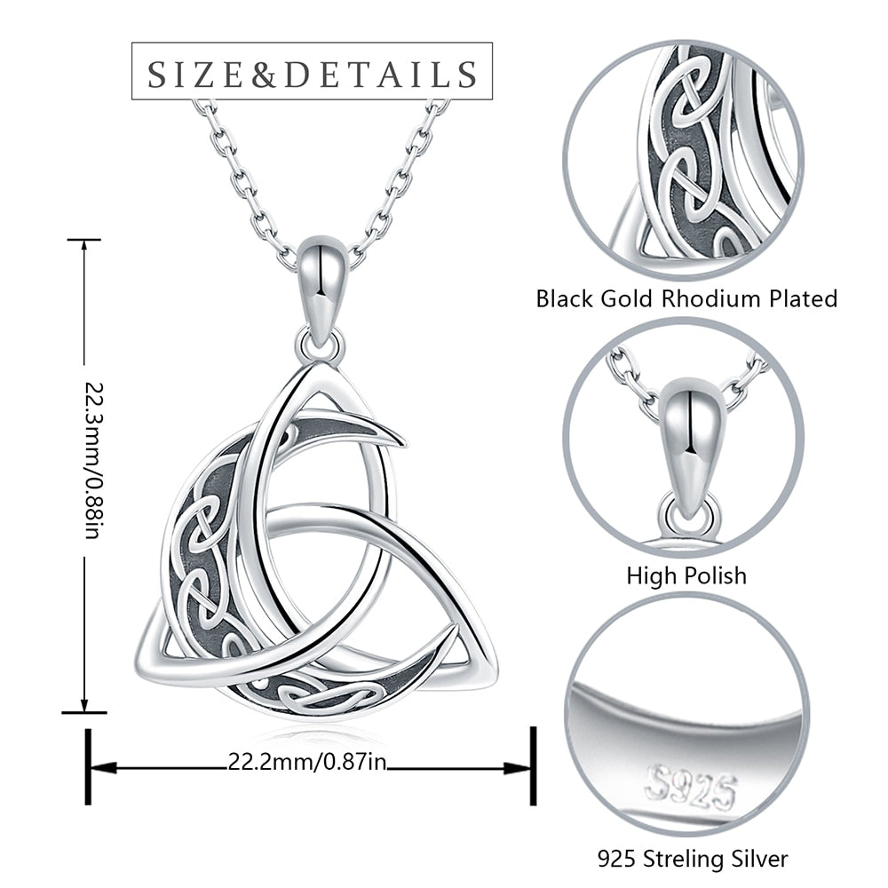 Irish Celtic Knot Moon Pendant Necklace - The Witchy Gypsy