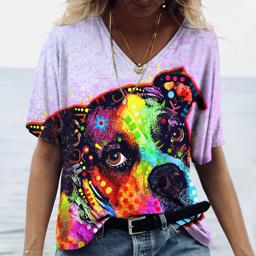 Bohemian Cute Dog Psychedelic Tshirt The Witchy Gypsy