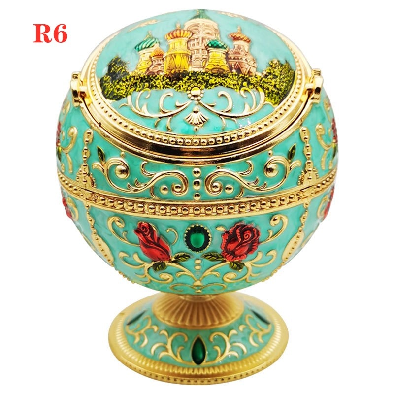 Vintage Flower Pattern Globe Ashtray - The Witchy Gypsy