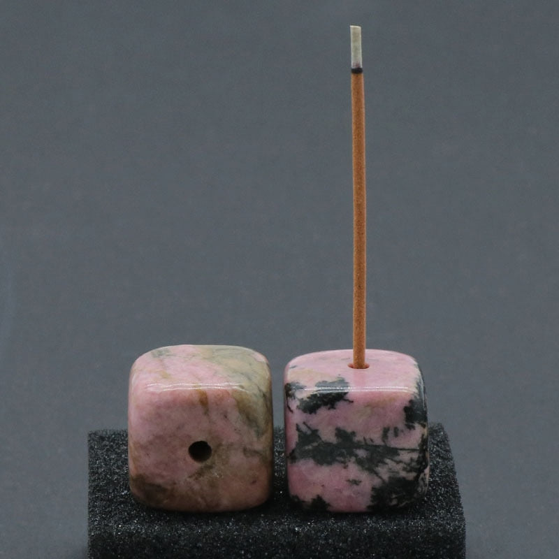 Square Natural Quartz Stone Incense Holder - The Witchy Gypsy