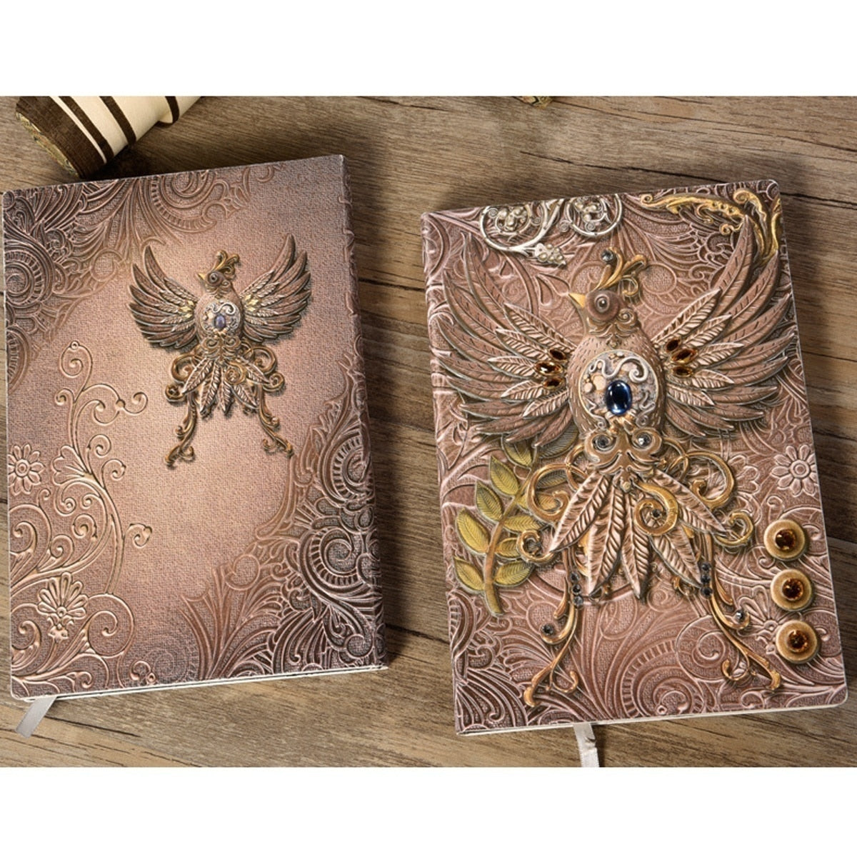 Vintage Embossed Leather Travel Diary, Book of Shadows, Witchy Journal- The Witchy Gypsy